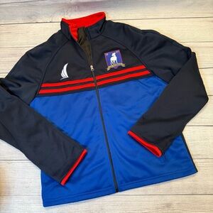 Ted Lesso Track Blue Jacket, Football Coach Fleece Lightweight Costume Men